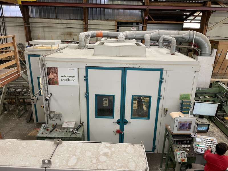 Raboteuse 4 faces charpente grande vitesse 120 mt/min 